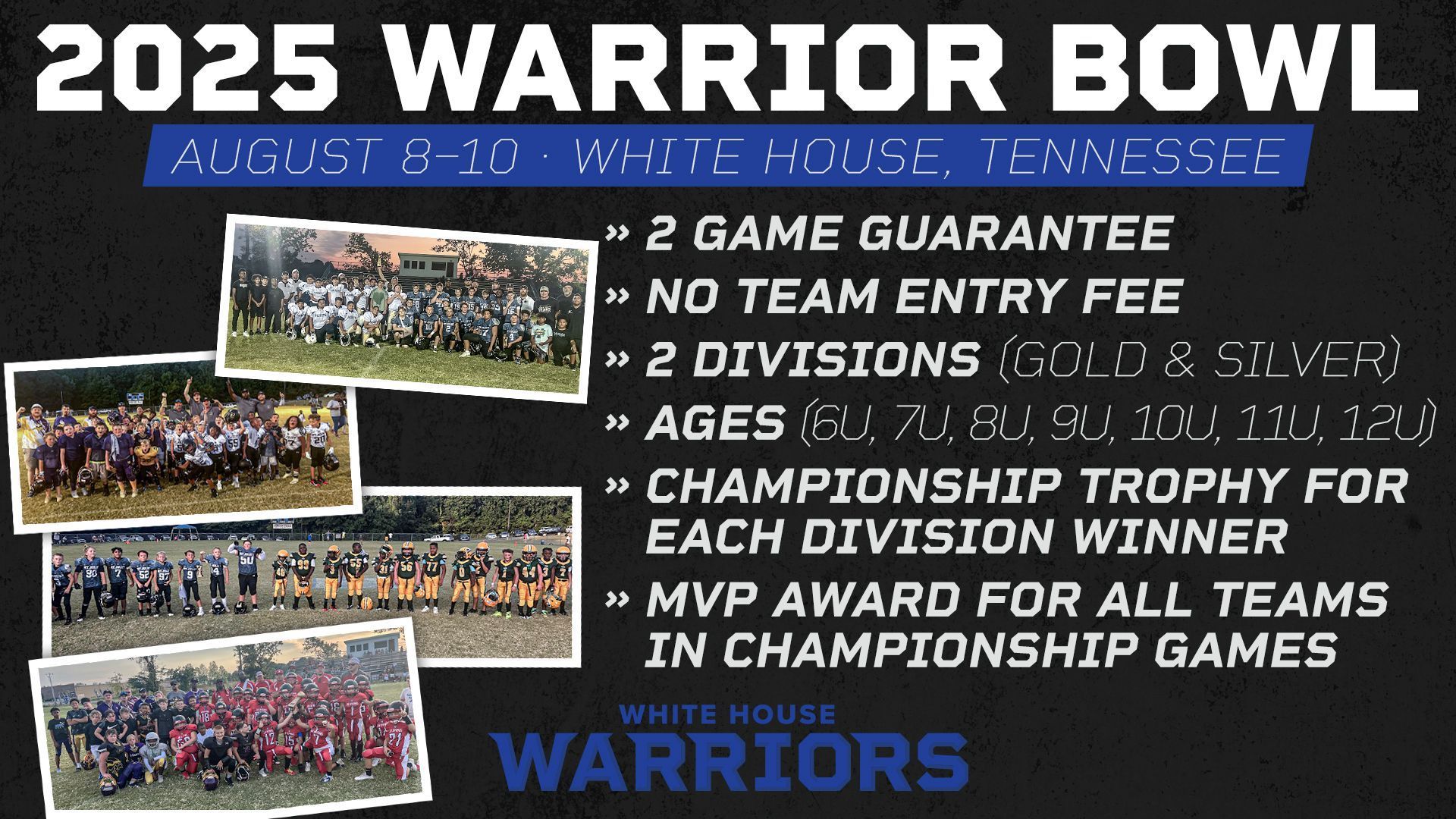 An advertisement for the 2024 warrior bowl