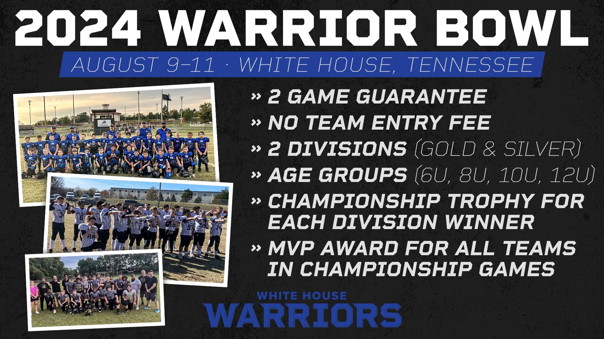 An advertisement for the 2024 warrior bowl