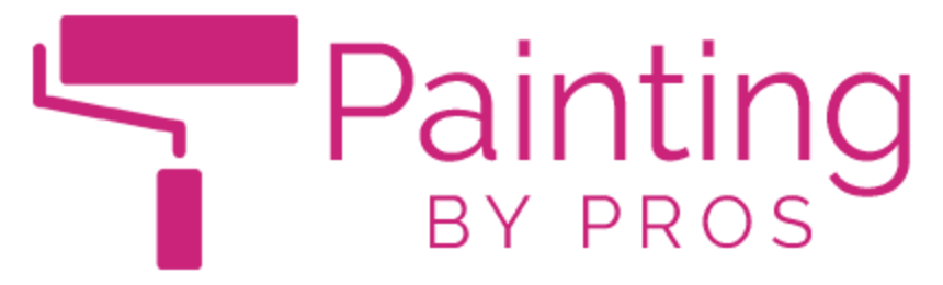 Painting By Pros logo with pink paint roller icon and text