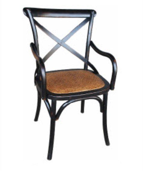 carver cross back chair black