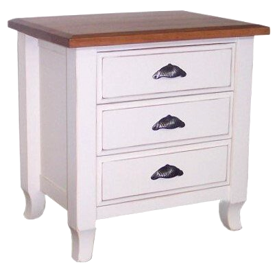 provincial french country 3 drawer bedside table