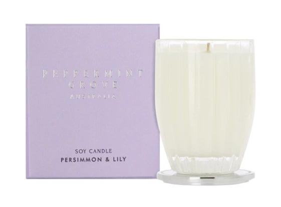 peppermint grove persimmon & lily candle