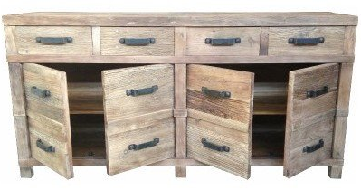 recycled elm 4 door 4 drawer sideboard