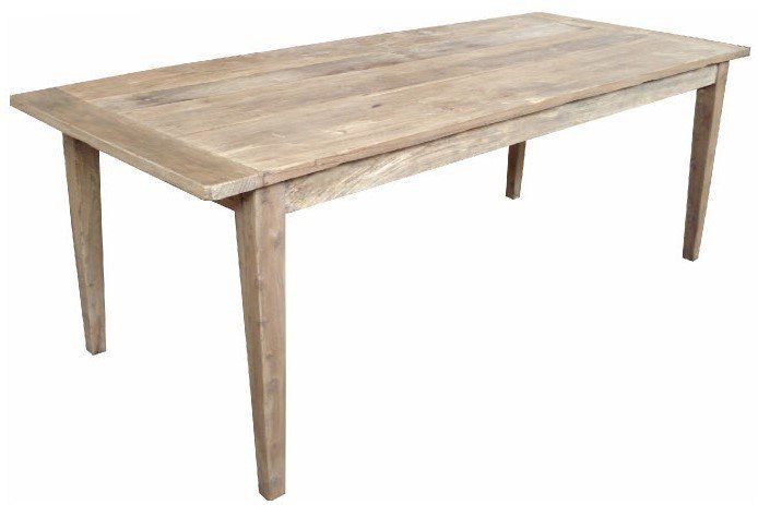 recycled elm table rustic finish