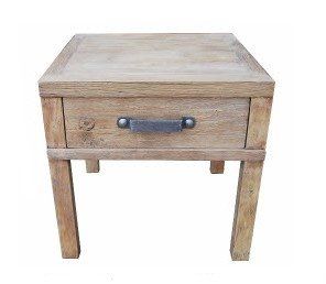 recycled elm 1 drawer lamp table