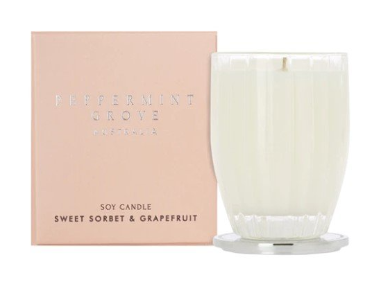 peppermint grove sweet sorbet & grapefruit candle