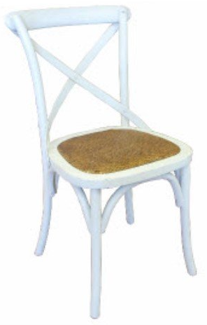 cross back chair white