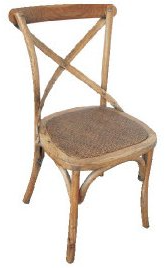 cross back chair natural