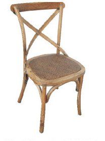 cross back chair natural