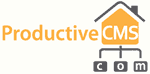 The logo for productive cms com shows a house with a roof.