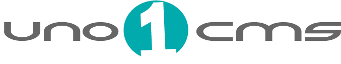 A logo for a company called uno cms.