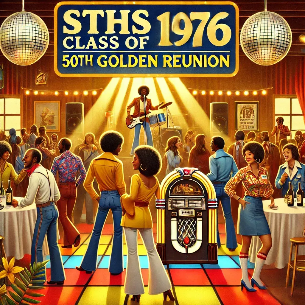 A poster for the class of 1976 50th golden reunion