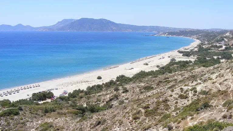 Arial view of the Kos shoreline