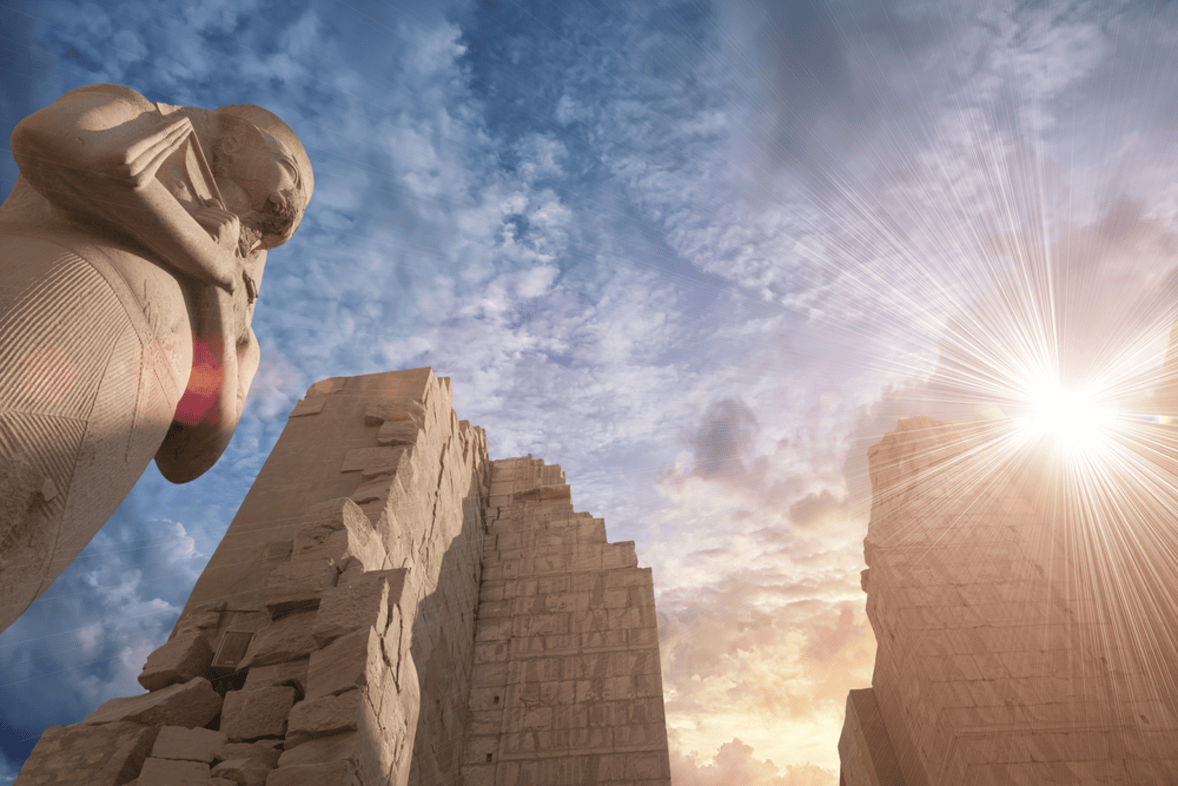 Karnak temple sunset