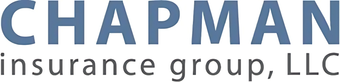The logo for chapman insurance group llc is blue and white