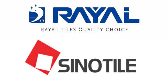 Footer Banner Depicting Sinotile Branding With Tiles