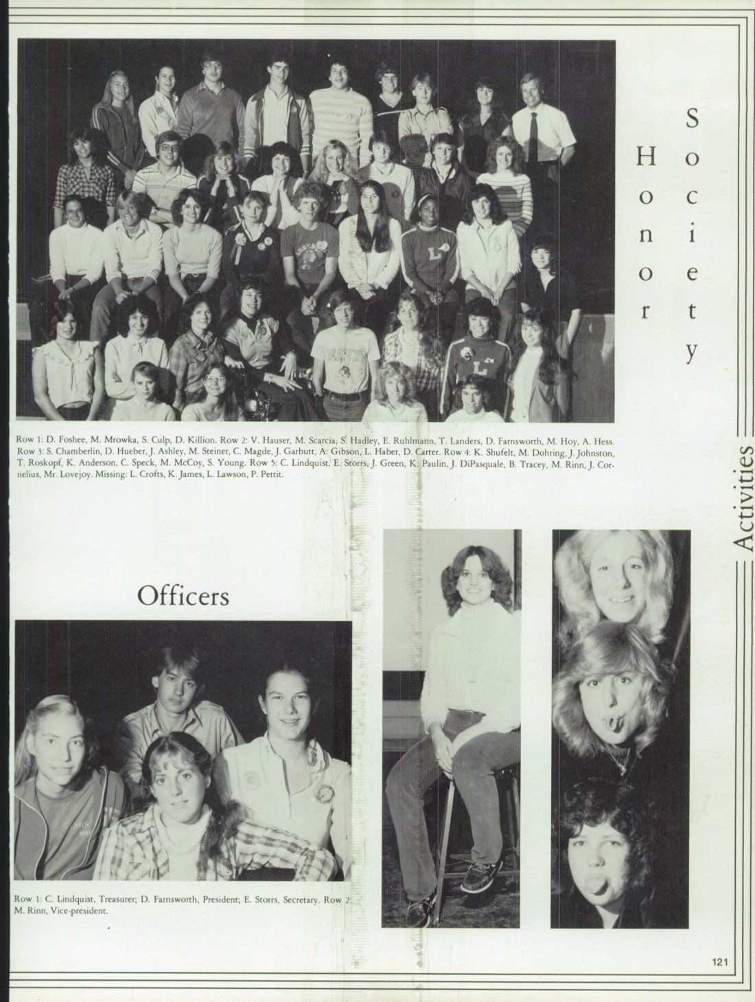 A black and white photo of officers and students