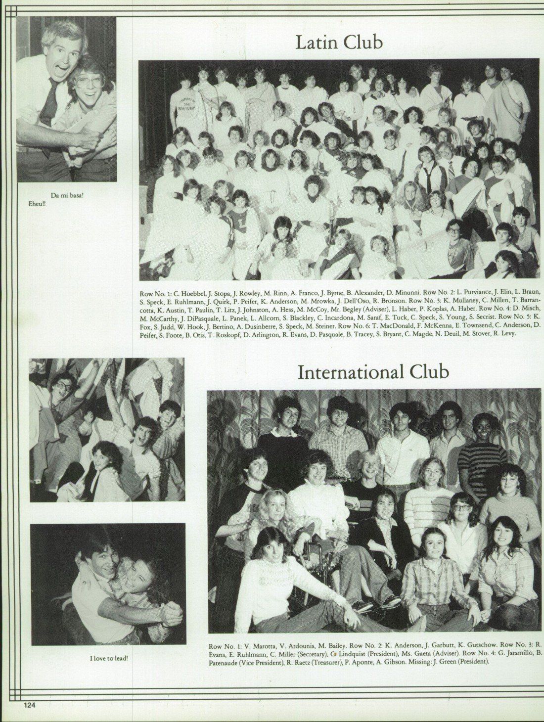 A black and white photo of latin club and international club