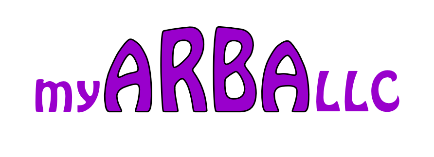 A purple logo for a website called arba.com