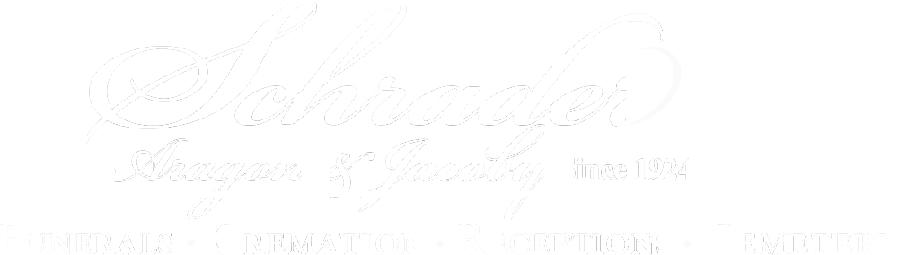 Schrader Aragon & Jacoby Funeral Home Logo White