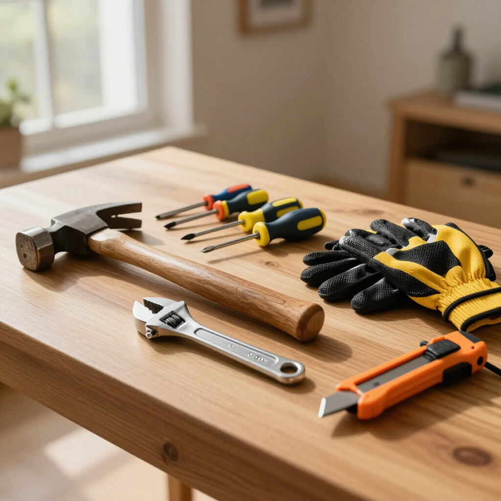 Herramientas y guantes para mantenimiento residencial en Hermosillo