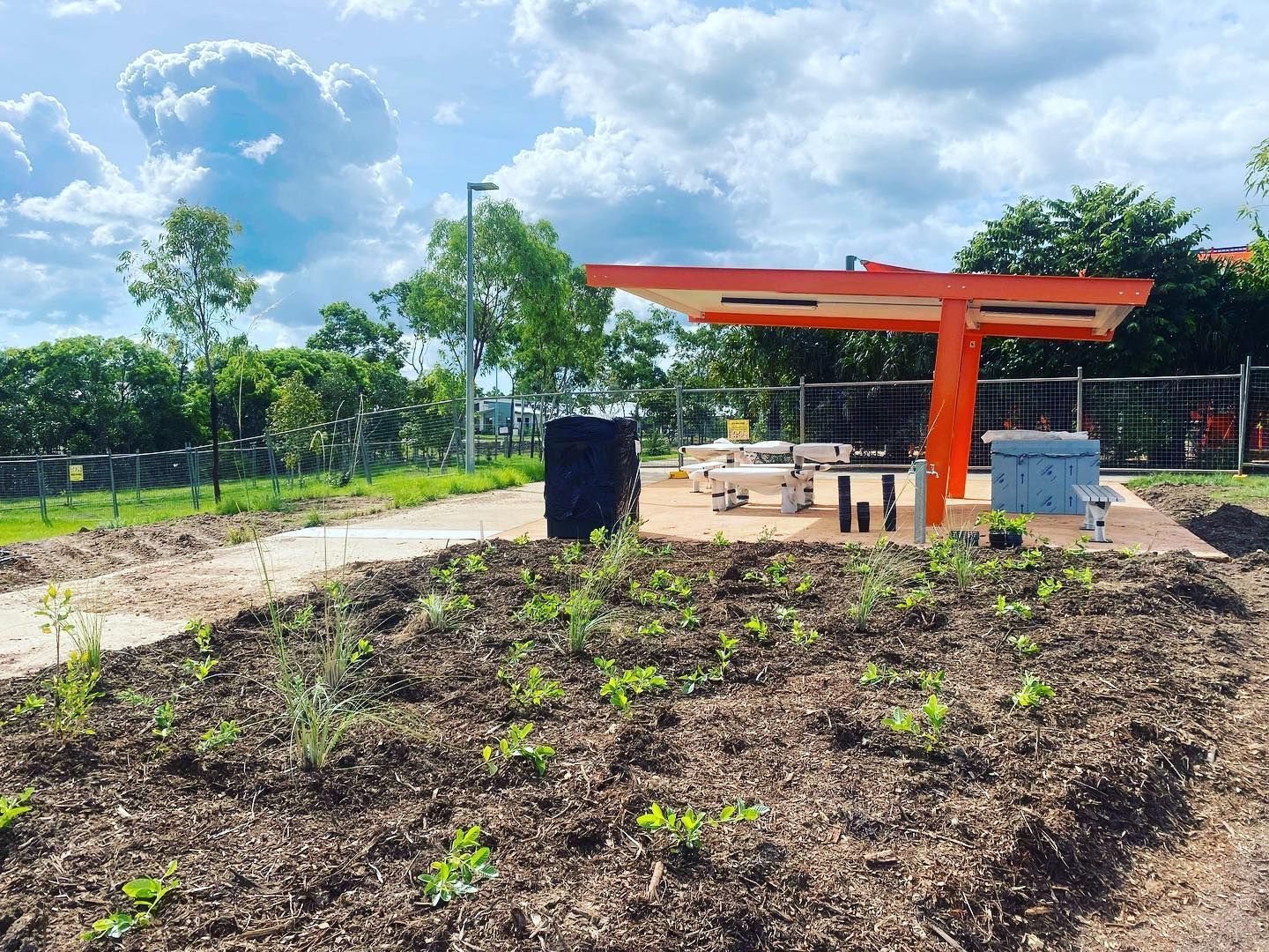 Eating Area In A Park With Landscaping — Commercial Landscaping in Humpty Doo, NT