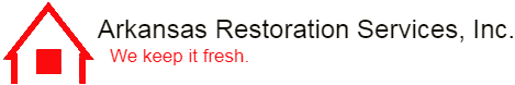 Arkansas restoration services inc logo red house