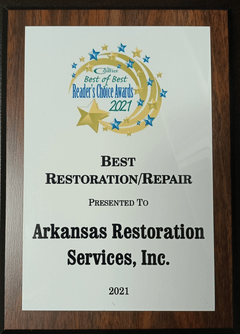 Arkansas Restoration Services Inc Russellville AR best 2021 award