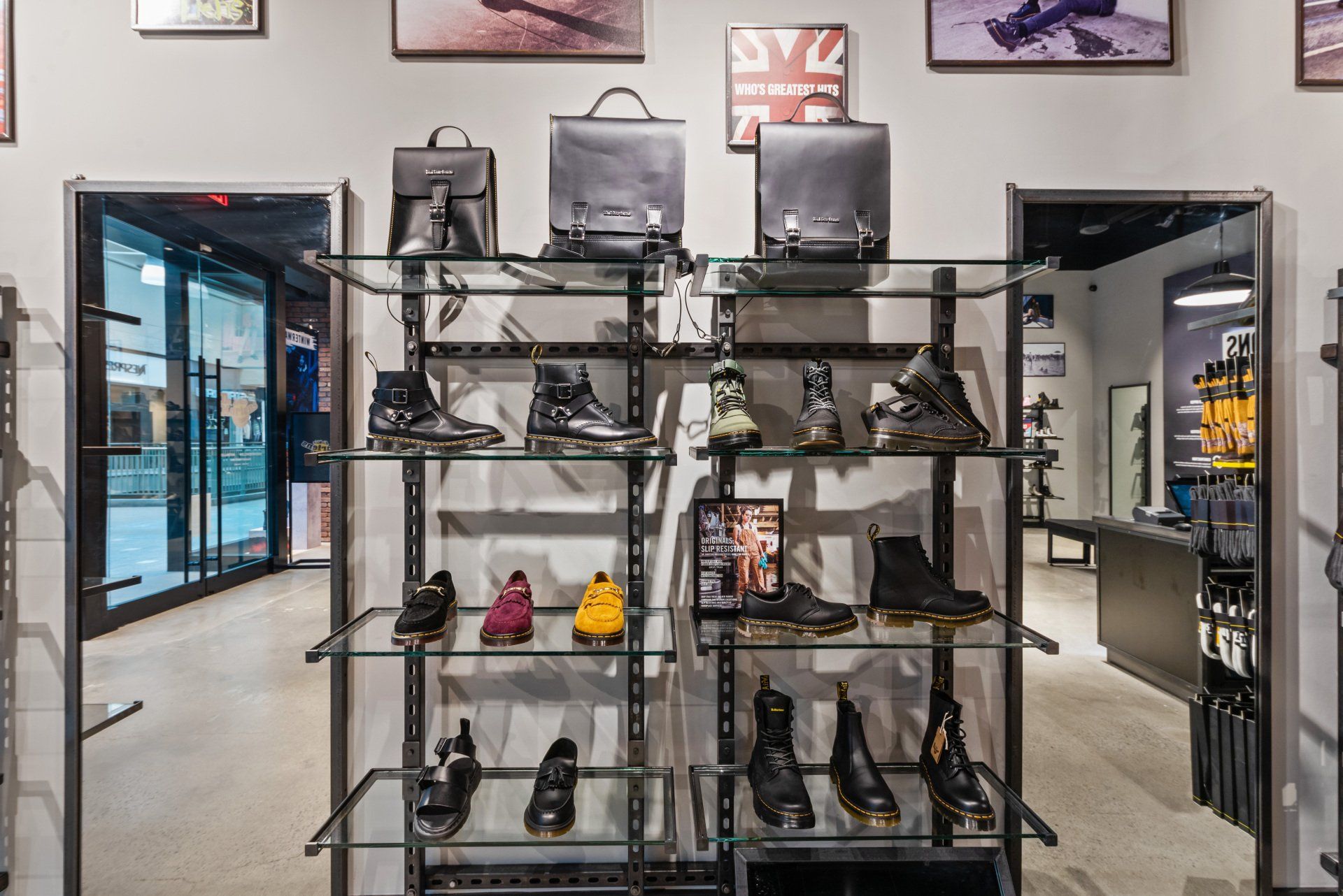 A store filled with lots of shoes and bags.