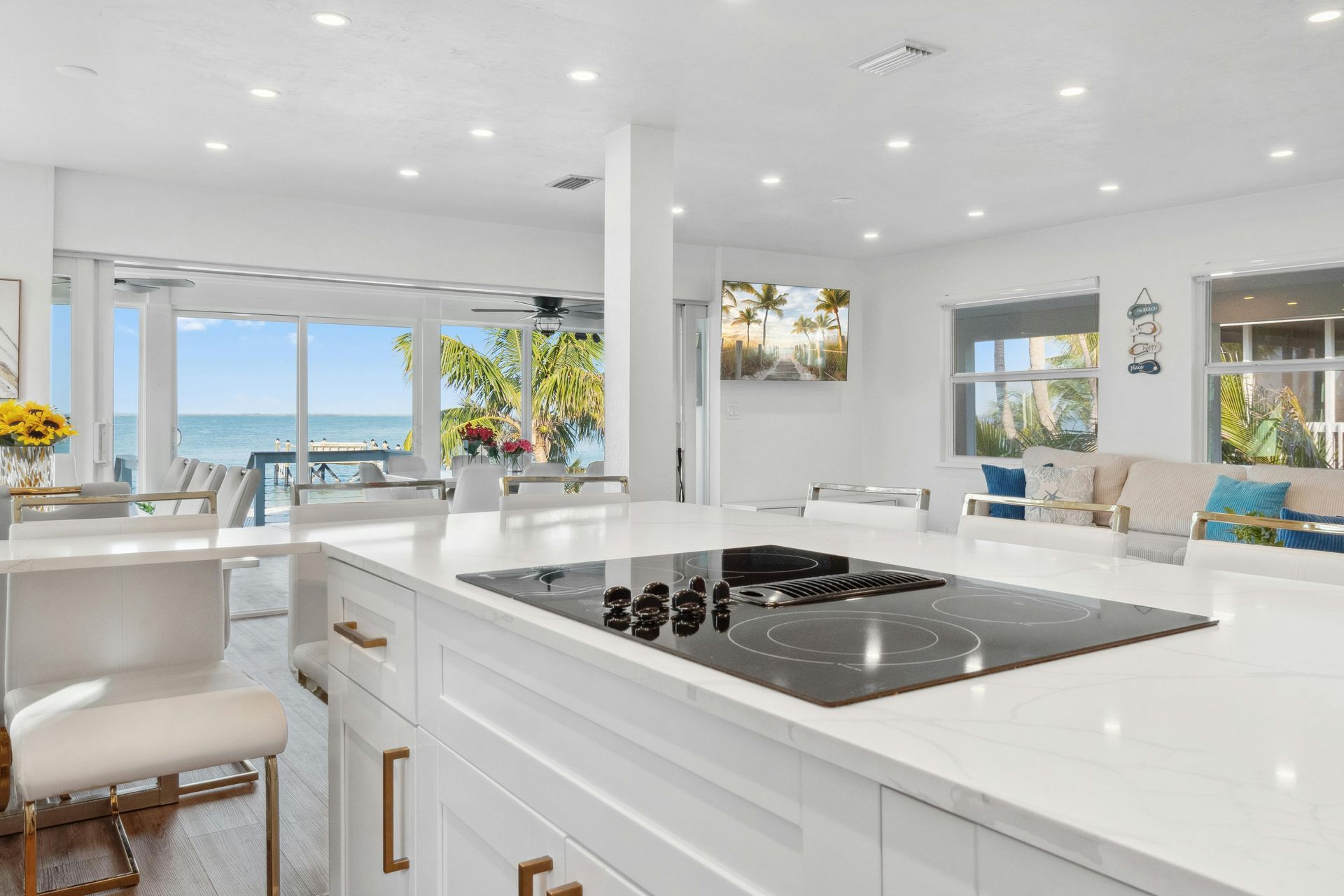 White kitchen countertop