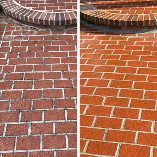 Before and after power washing — Elkton, MD — Da Silva Sweeps