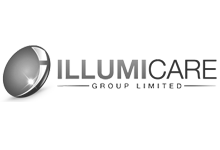 A black and white logo for illuminare group limited.