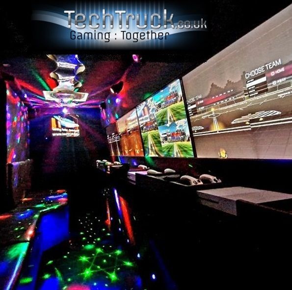 Gaming party bus set up for Gaming Van party in Manchester