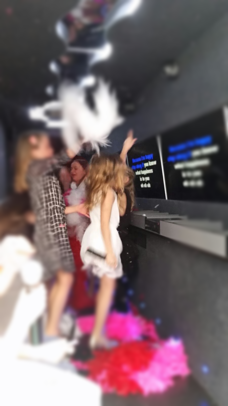 Karaoke party singers in the TechTruck