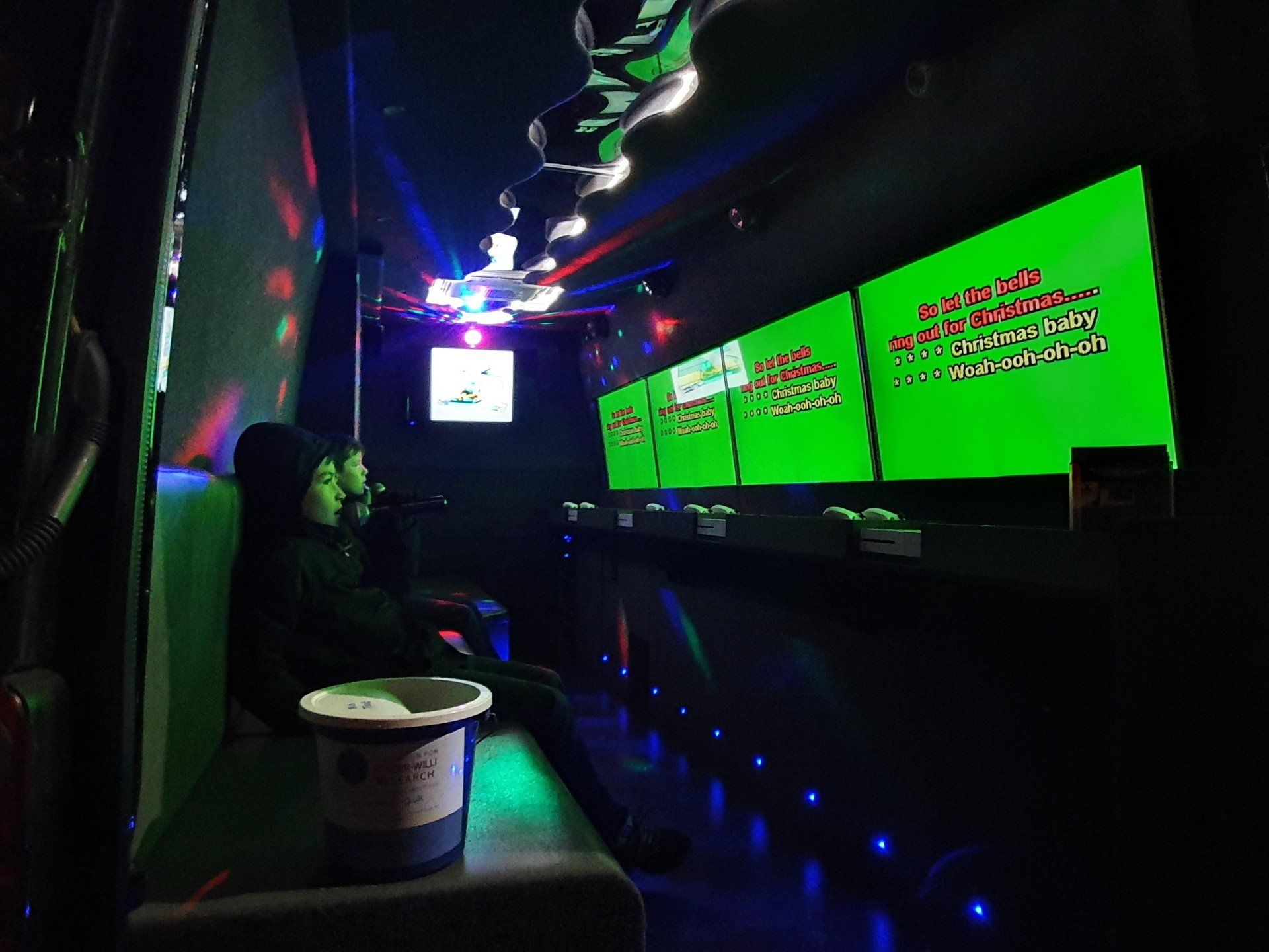 Karaoke party set up