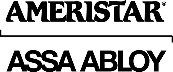 Ameristar and ASSA ABLOY logos in black text on a white background