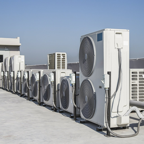 Air Conditioning Units Installed On A Roof Of A Building — Sefton, NSW — Elegance Air Conditioning