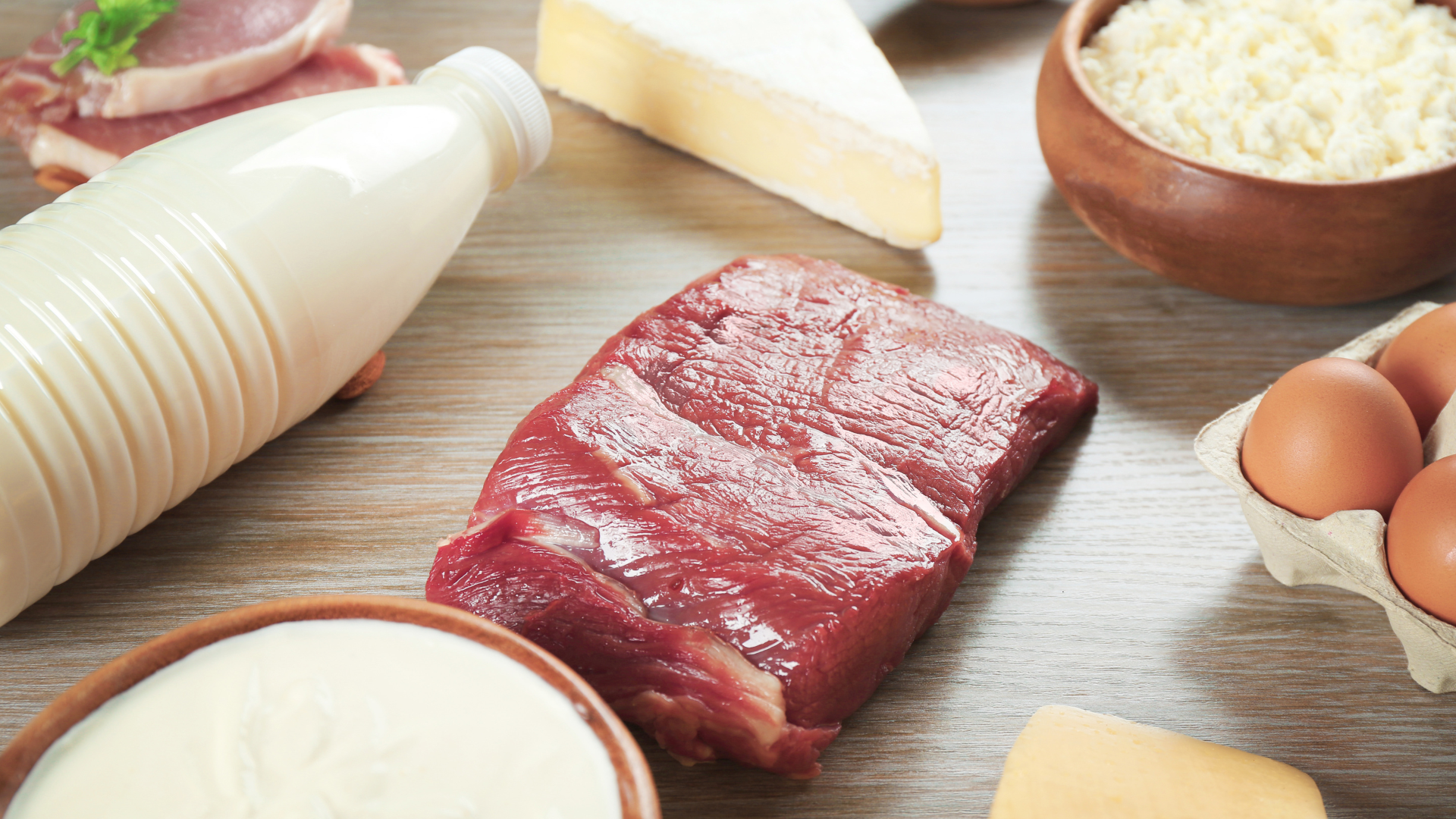 dairy products, beef, and pork