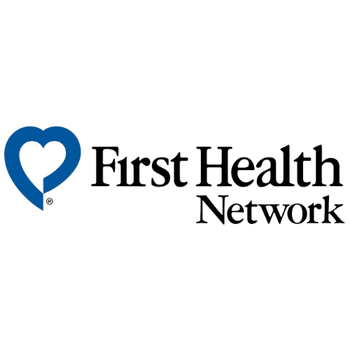 The first health network logo has a heart in it.