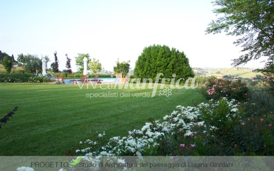 giardino con piscina