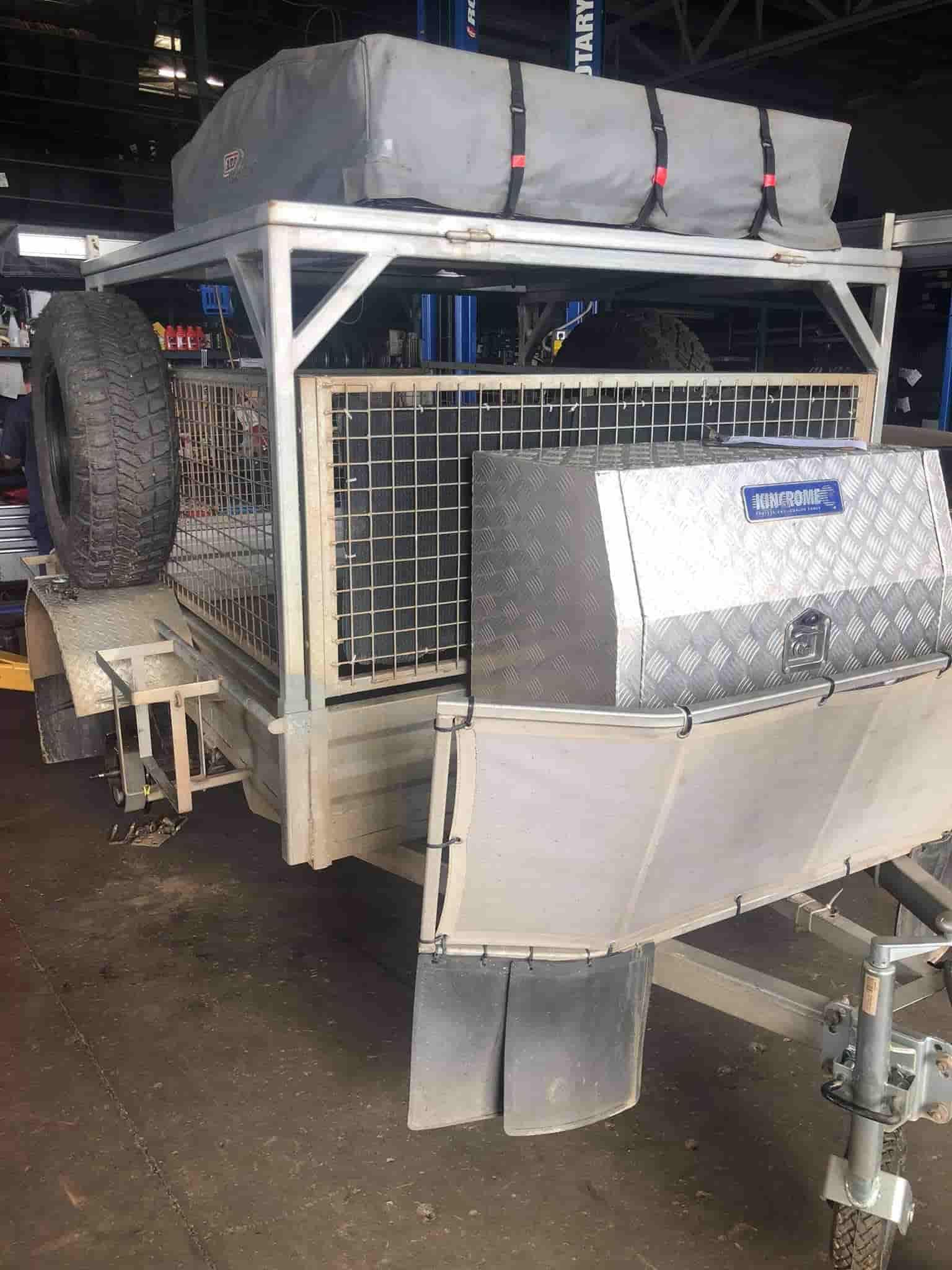 A Trailer with A Tent on Top — Torque Tyres & Trailer Spares Cairns in Cairns, QLD