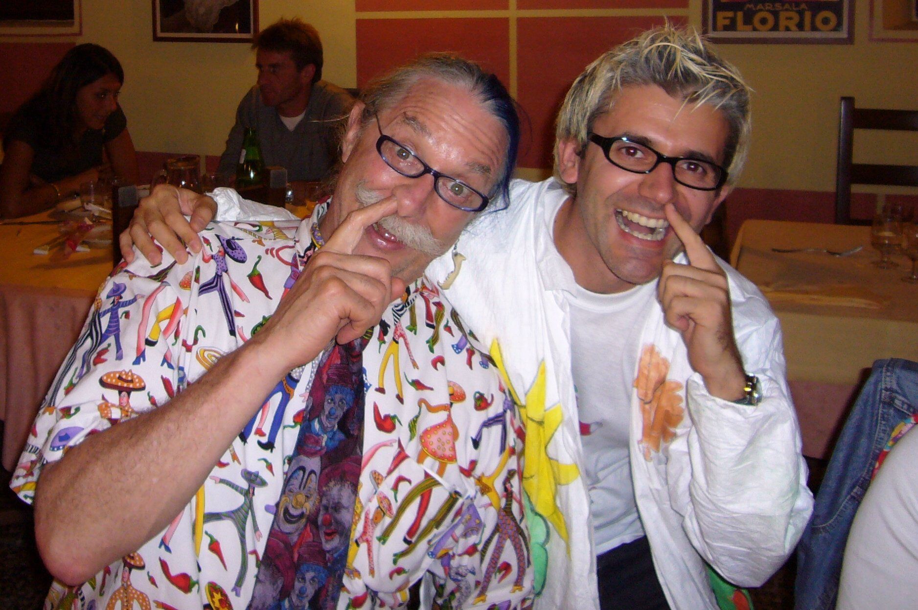 Mago Gian con il medico clown Patch Adams