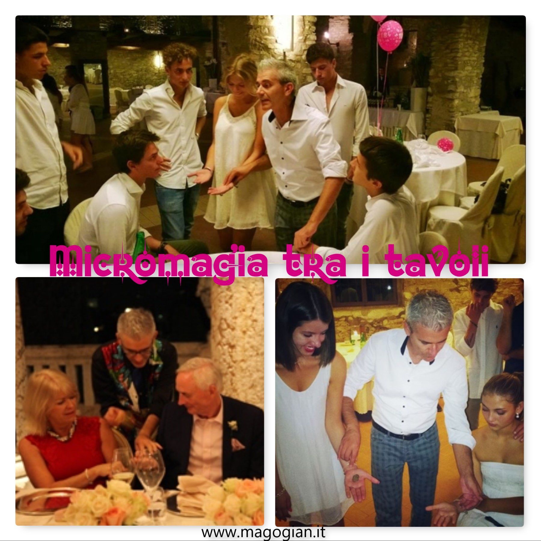 Spettacolo di micromagia con carte, monete, oggetti