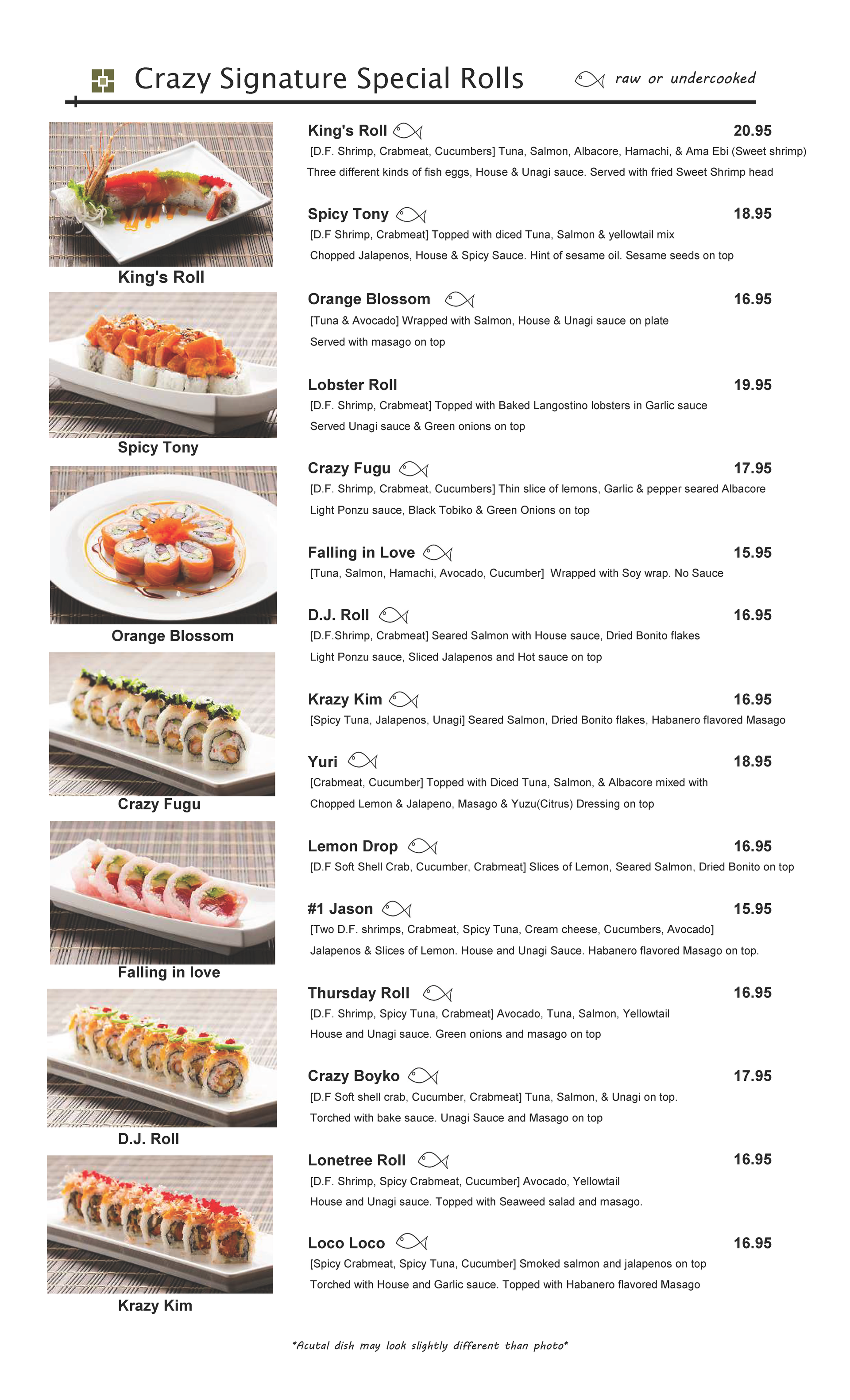 Crazy Signature Special Rolls
