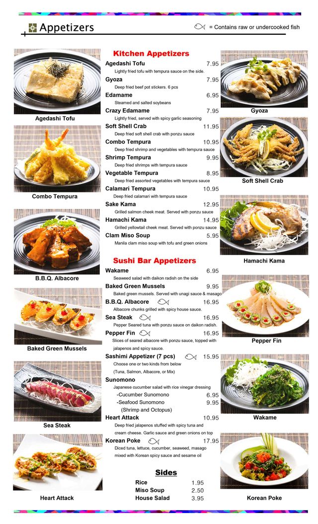 Total 58+ imagen menu sushi mix Viaterra.mx