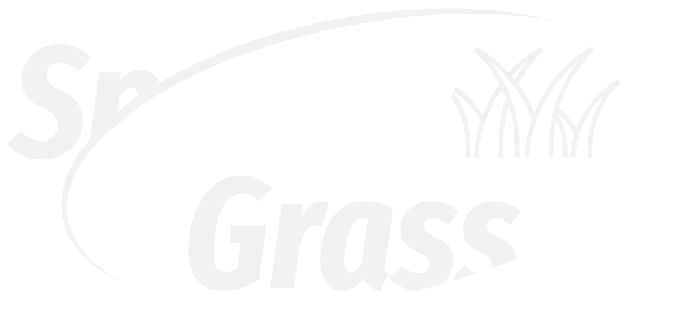A white logo with the word grass and a picture of grass on a white background.