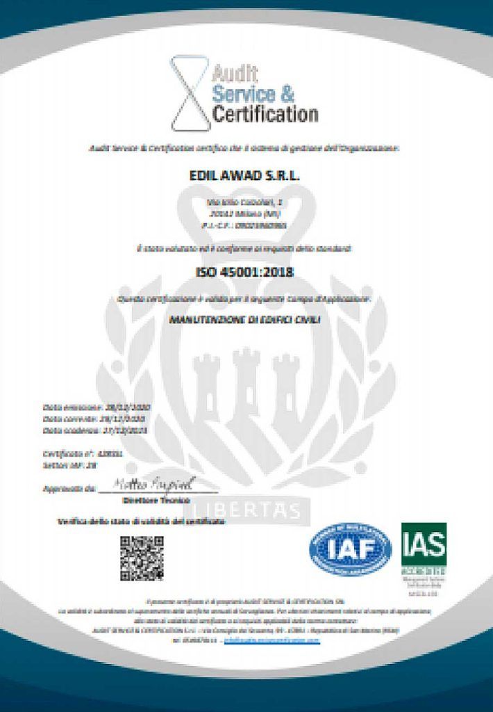 edil awad - certificazioni