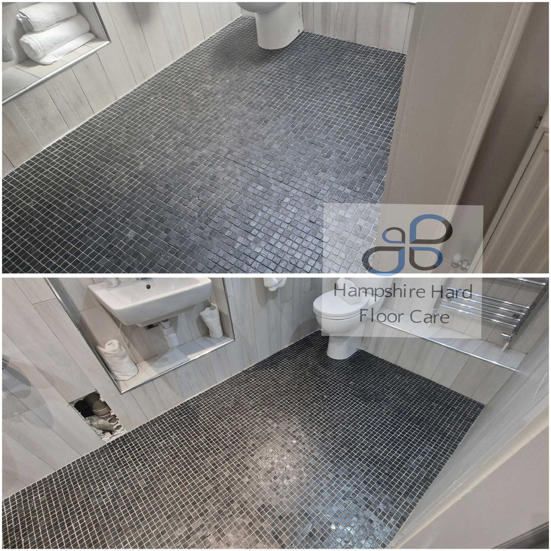 Slate Floor Restoration Bathroom