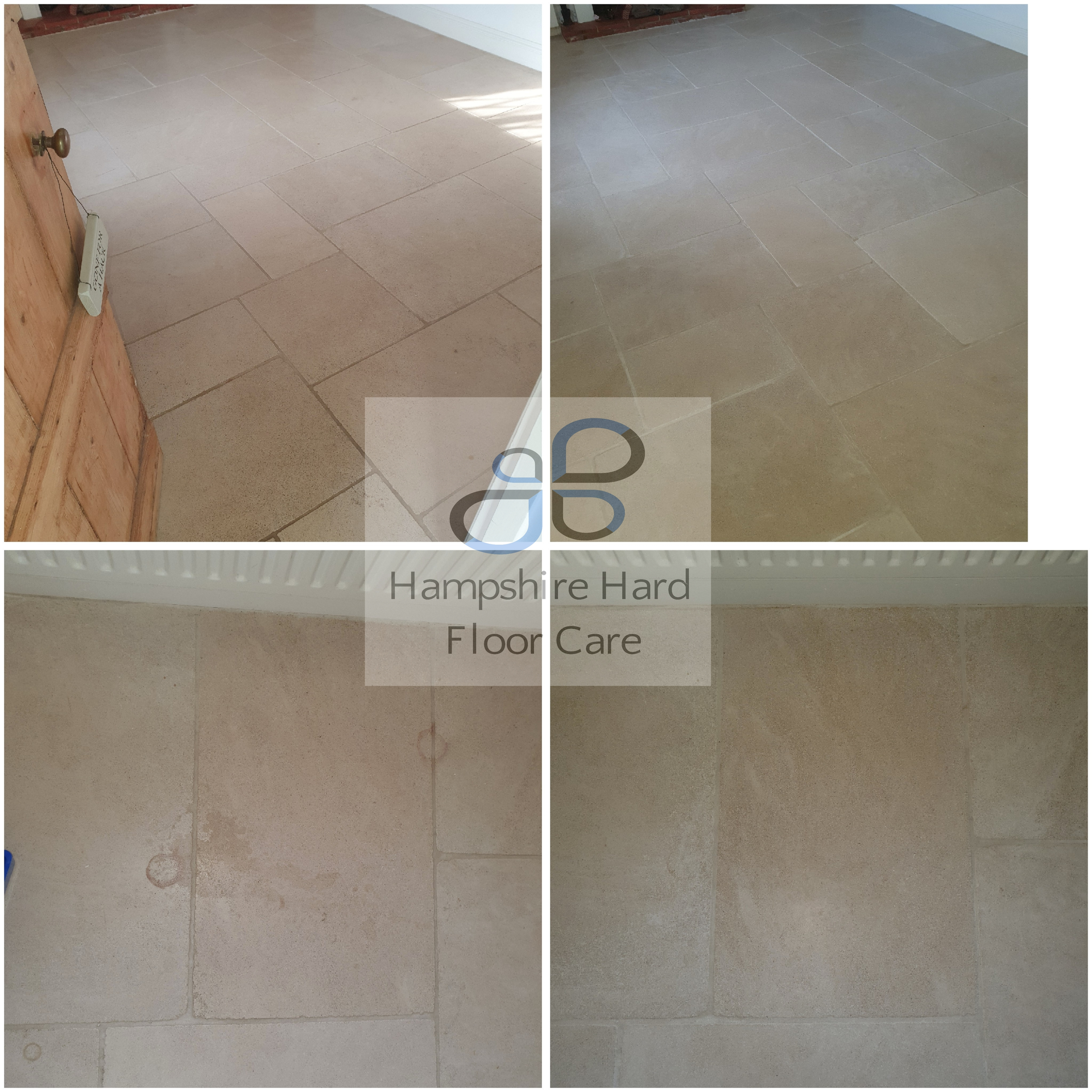 Limestone stain removal