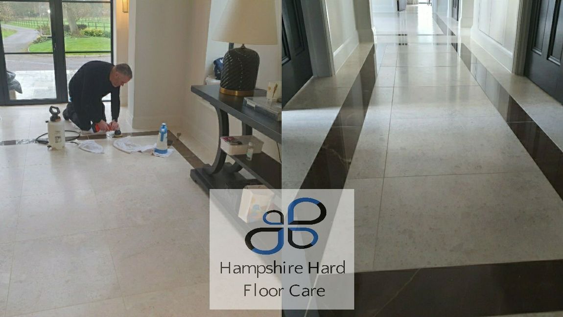 Limestone and marble floor clean and seal